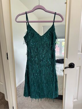 inspired hearts green dress Inspired hearts green floral dress, Size Medium